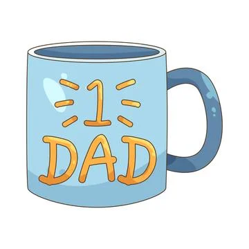 Number 1 Dad mug Ilustración de archivo