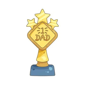 Number 1 Dad trophy Stock Illustration