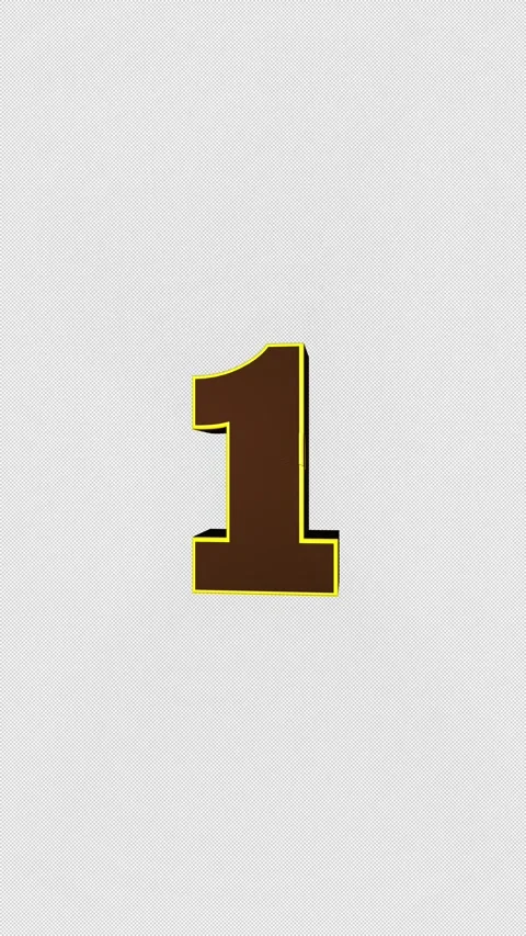 Number 1 Explosive Top Ten Number Transition Animation, Loop Видео 336974619