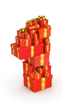 Number 1 from gifts Illustrazione stock