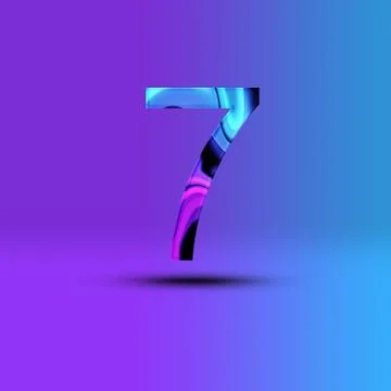 Number 1 illustration . Creative synthwave cyberpunk design elements. Isolate Stock Illustration