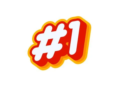 Number 1 isolated on white text effect design vector. Text or inscriptions in Illustrazione stock