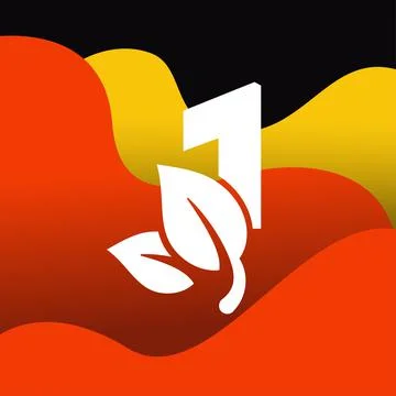 Number 1 Leaf Logo 스톡 일러스트