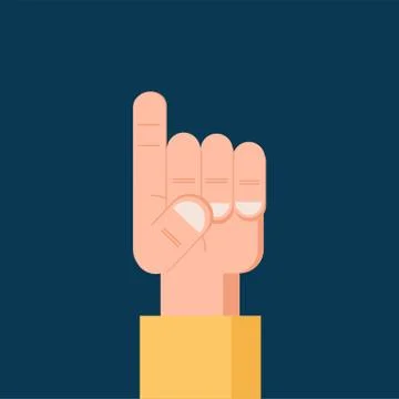 Number 1 one Flat icon. Isolated Vector symbol Stock Illustration