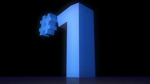 Number 1, one 動画素材 30336763