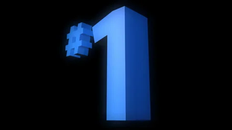 Number 1, one 動画素材 30348617