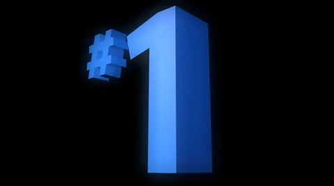 Number 1, one 動画素材 30348970