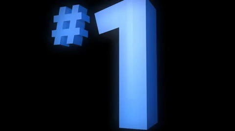 Number 1, one 動画素材 30348980