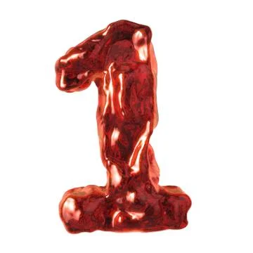 Number 1 red liquid Stock Illustration
