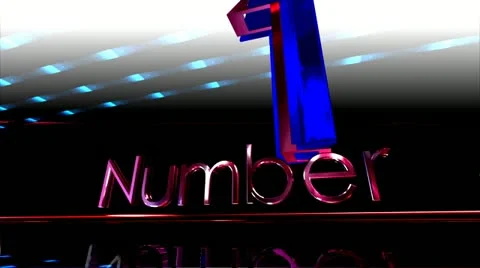 Number 1. Right to left movement Video stock 21385106