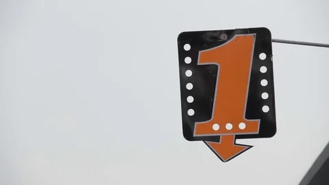 Number 1 sign Stock Footage 84781578