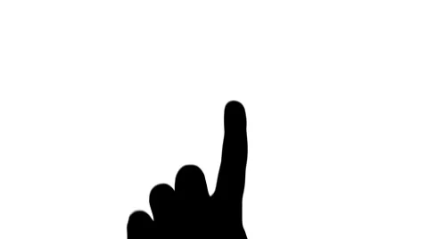 Number 1 silhouette of hand Stock Footage 8359199