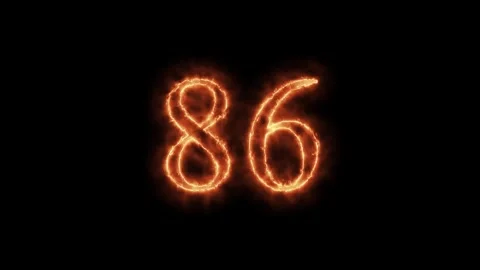 Number 1 to112 on fire animation Stock Footage 264148908