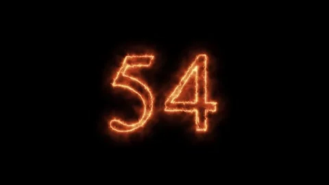 Number 1 to112 on fire animation Stock Footage 264148926
