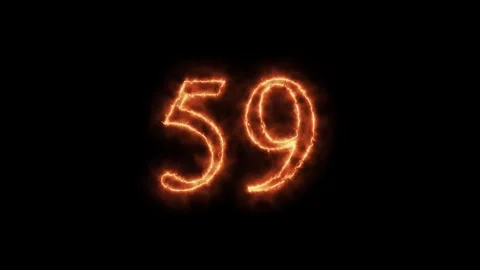 Number 1 to112 on fire animation Stock Footage 264148927