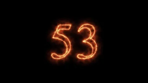 Number 1 to112 on fire animation Stock Footage 264148940