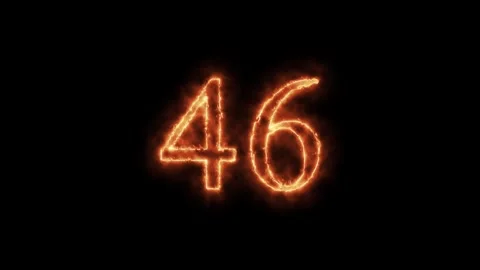 Number 1 to112 on fire animation Stock Footage 264148973