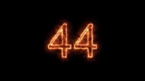 Number 1 to112 on fire animation Stock Footage 264148975