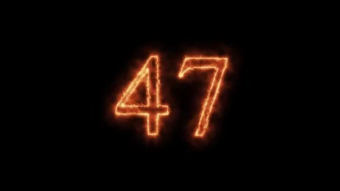 Number 1 to112 on fire animation Stock Footage 264148984