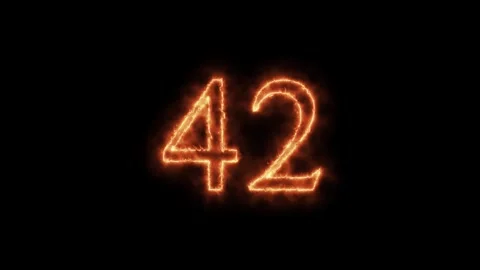 Number 1 to112 on fire animation Stock Footage 264148995