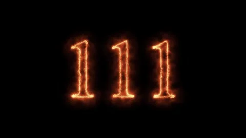 Number 1 to112 on fire animation Stock Footage 264149081