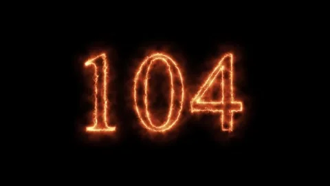 Number 1 to112 on fire animation Stock Footage 264149088