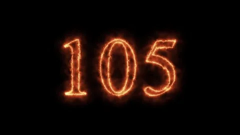 Number 1 to112 on fire animation Stock Footage 264149107