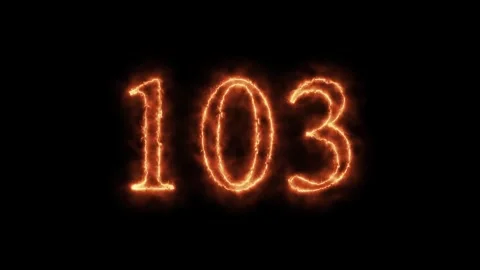 Number 1 to112 on fire animation Stock Footage 264149135