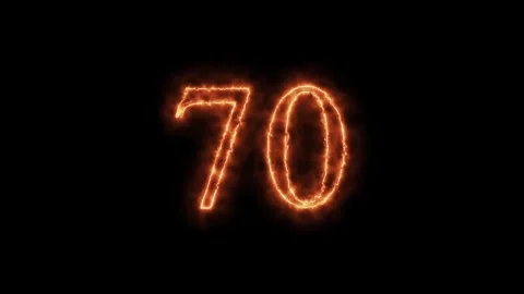 Number 1 to112 on fire animation Stock Footage 264149142