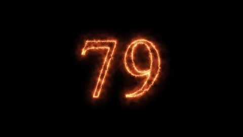 Number 1 to112 on fire animation Stock Footage 264149168