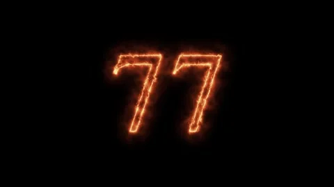 Number 1 to112 on fire animation Stock Footage 264149181