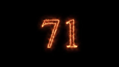 Number 1 to112 on fire animation Stock Footage 264149185