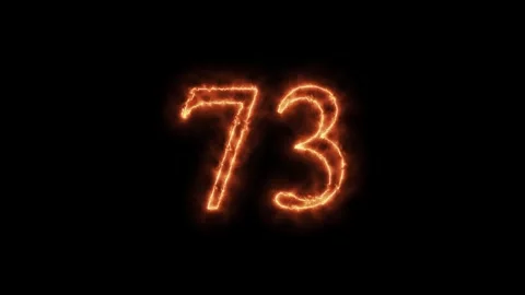 Number 1 to112 on fire animation Stock Footage 264149202
