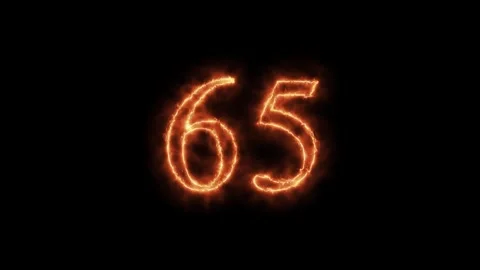 Number 1 to112 on fire animation Stock Footage 264149216
