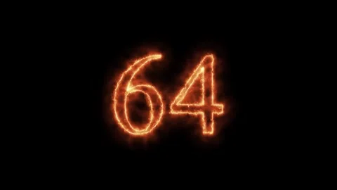 Number 1 to112 on fire animation Stock Footage 264149222
