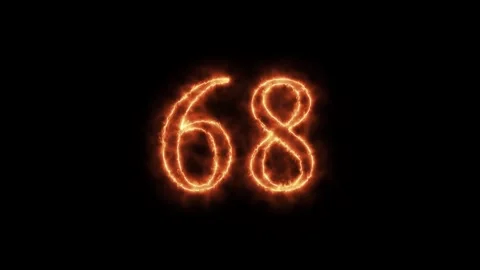 Number 1 to112 on fire animation Stock Footage 264149229