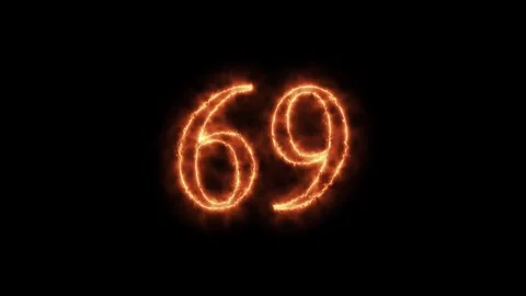 Number 1 to112 on fire animation Stock Footage 264149231