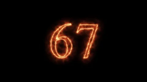 Number 1 to112 on fire animation Stock Footage 264149245