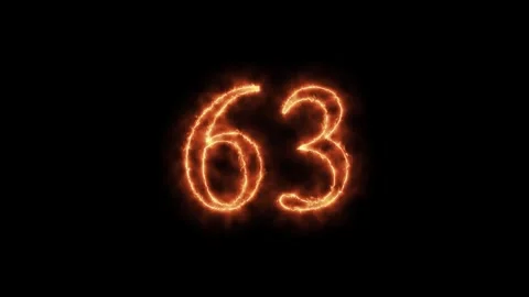 Number 1 to112 on fire animation Stock Footage 264149252