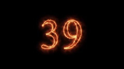 Number 1 to112 on fire animation Stock Footage 264149265