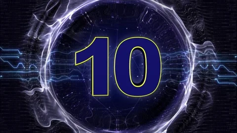 Number 10 Exploding Number Animation, Loop Vídeos de archivo 322201635