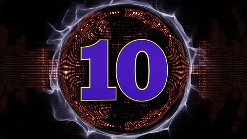 NUMBER 10 Explosive Music WAVE Number Transition Animation Видео 335167764