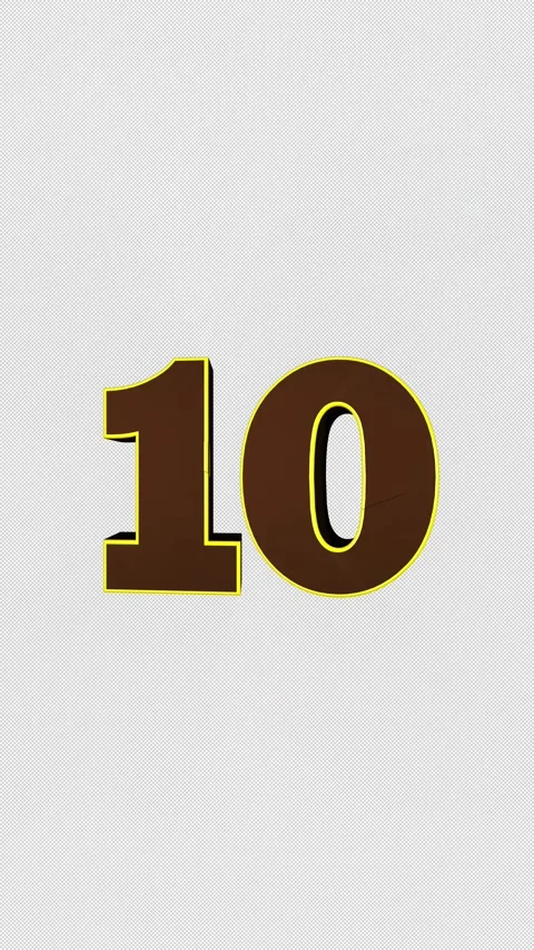 Number 10 Explosive Top Ten Number Transition Animation, Loop Vídeos de archivo 336975241