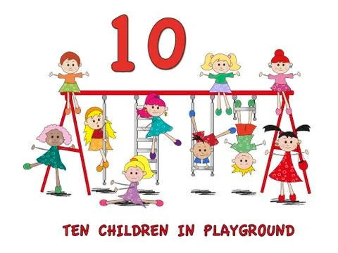 Number 10 for kids Stock Illustration