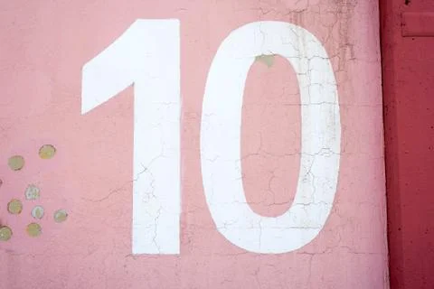 Number 10 texture 스톡 사진
