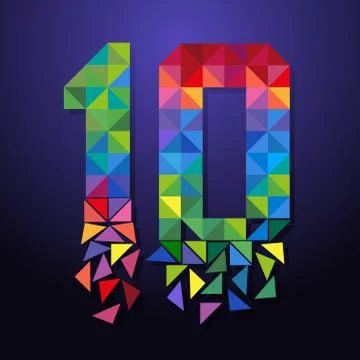 Number 10 Triangle Stock Illustration