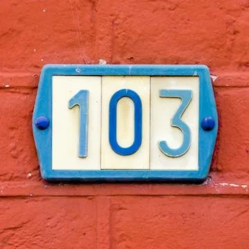 Number 103 Stock Photos
