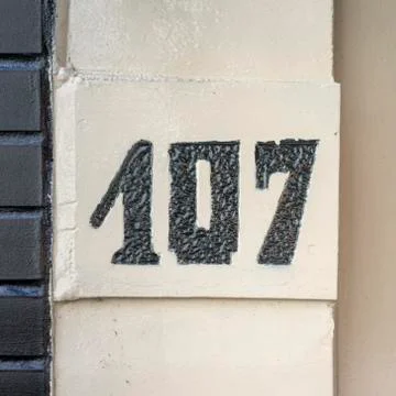 Number 107 Stock-Fotos