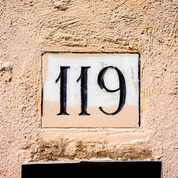 Number 119 Stock Photos