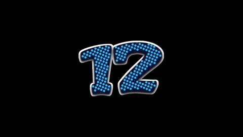 Number 12 Stock Footage 310154717